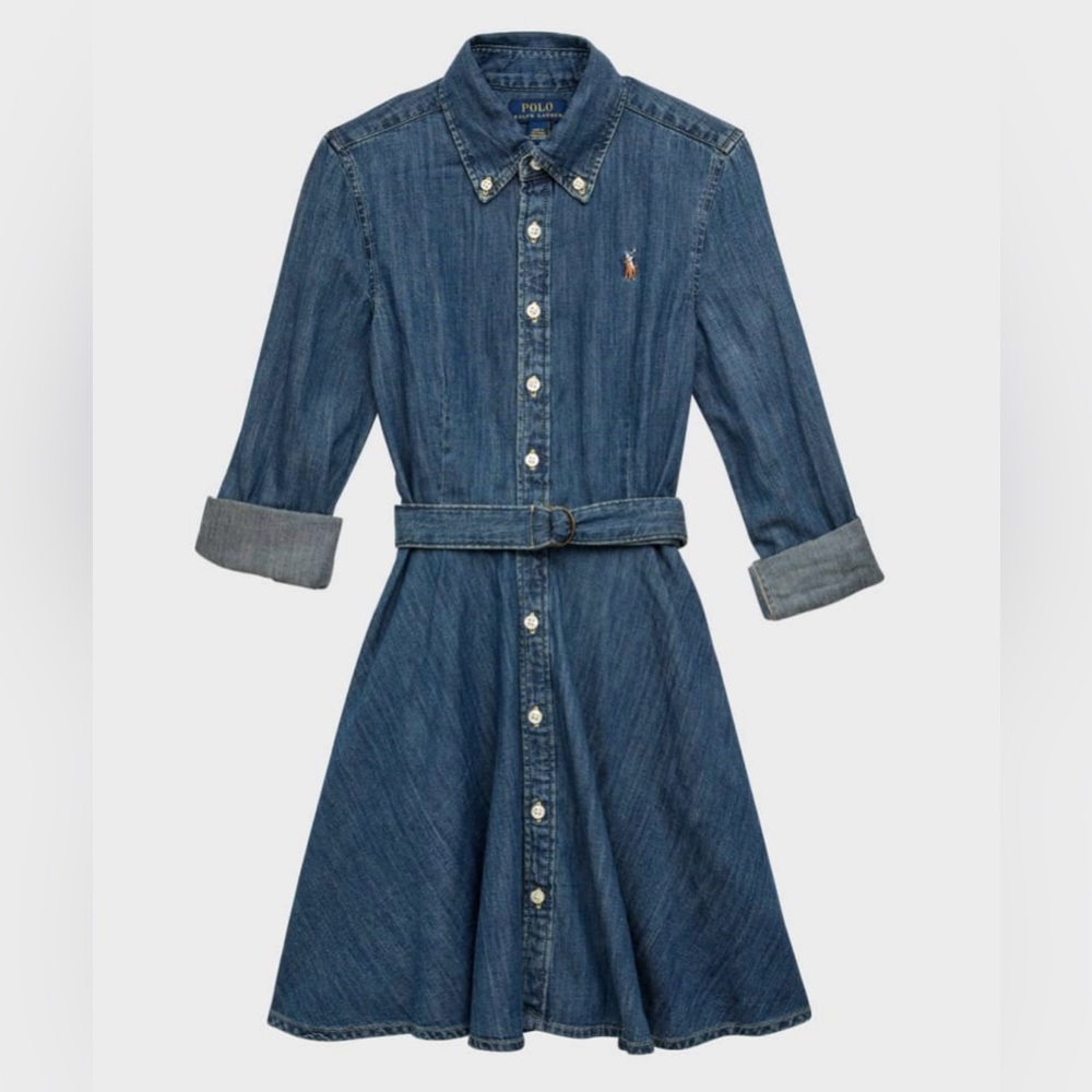 Girls Ralph Lauren denim dress size 10 girls